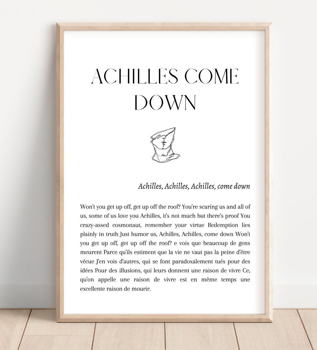 Achilles Come Down Gang of Youths Lyric Digital Download Etsy UK