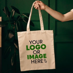 Customize Tote Bags, Personalized Bags, Multi Color Print, Promotional Reusable Grocery Bag, With Your Logo Photo, Bulk Order, 8 Oz Material
