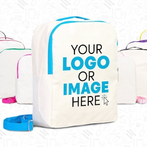 Sac à dos personnalisé en toile pour enfants | Cartable avec prénom personnalisé pour garçon et fille | Cadeau parfait pour la rentrée | Sac à dos étudiant durable