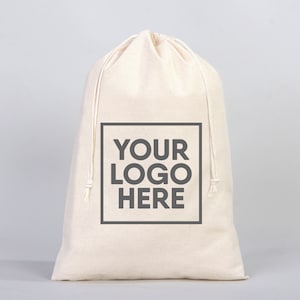Cotton bags with Drawstring • 12&quot;x16&quot; • Personalized Cotton bags , Favor Bags • Custom Muslin Bags • 20 Pieces MINUMUM • Cloth Sack