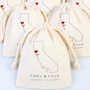 Napa Valley Wedding Tote Bag - Napa Wedding Favor Bag - Napa Valley Wedding Tote - Custom With Your Name Or Design - California Wedding Tote