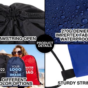 Personalized promotional beach bag with company branding