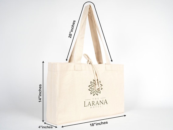 Tote Bag In Tela Di Cotone 100% Riutilizzabile - Borsa Per La Spesa Grande 50x40 Cm, Manici Lunghi 60 Cm - Colore Rosso - Ideale Per Shopping E Personalizzazione - 3