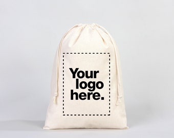 Custom Pouch Bags • 10 x 14 • Organic Cotton Favor Bags • Custom Muslin Bag • Produce Bags • Gift Bags • Jewelry bag -  Eco Friendly Bags