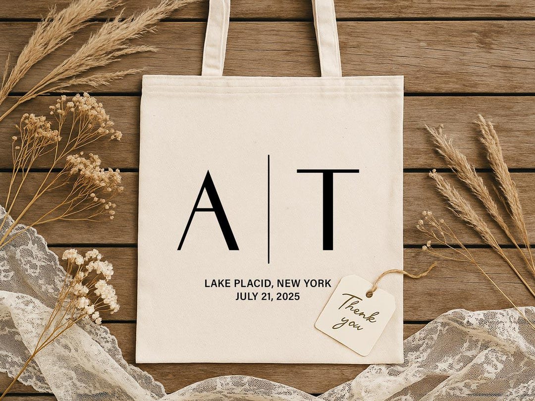 Personalized Wedding Tote Bag: Modern Couple Design, Wedding Gifts - Etsy
