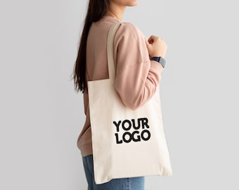 Custom Cotton Tote Bag | 12x14&quot; | Personalized Shoulder Totes, Promotional Tote Bag, Bulk Order , Cheap Standart Size Eco Bag, With Logo
