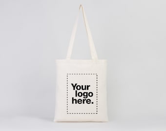 Pack of 8 Custom Logo Cotton Tote Bag: Personalized Eco-Friendly Shopping Bag