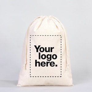 Custom Pouch Bags • 10 x 14 • Organic Cotton Favor Bags • Custom Muslin Bag • Produce Bags • Gift Bags • Jewelry bag - Eco Friendly Bags
