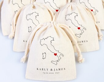 Italy Wedding Recover Kit Bags, Italian Wedding Favor Bag, Italian Wedding Tote, Custom With Your name or Design, Bachelorette Party