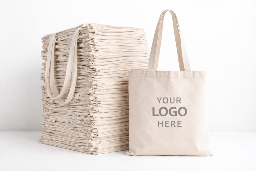 Logo Canvas Tote Bags – Personalized Reusable Cotton Bags for Business ...