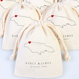 Jamaica Wedding Welcome Tote Bags - Destination Wedding Tote Bags - Custom With Your name or Design - Bachelorette Tote - Beach Tote Bags