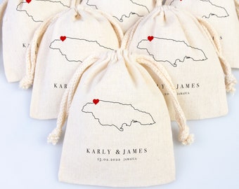 Jamaica Wedding Welcome Tote Bags: Custom Destination Beach Totes