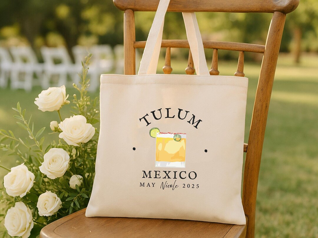 Tulum Mexico Wedding Tote – Margarita Totes – Bachelorette Party Bag ...