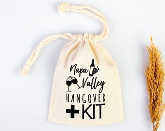 Napa Valley Hangover Kit Bag: Custom Bachelorette Party Favor