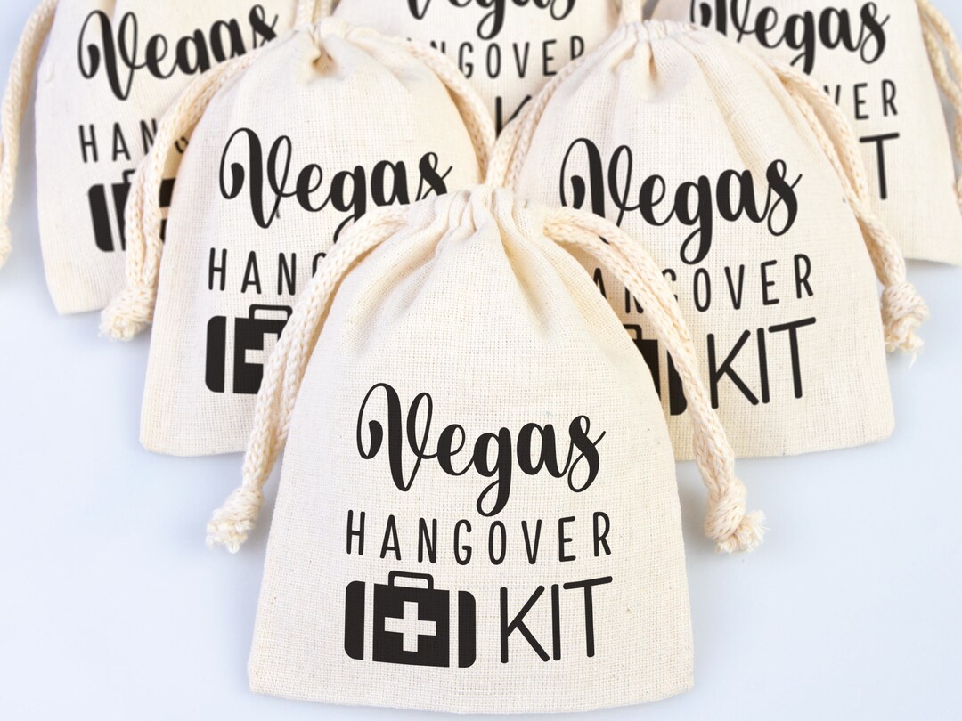 Vegas Hangover Kit Bags, Vegas Party Bags, Survival, Recovery Kit Party