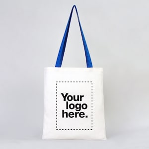Custom Tote Bag, Promotional Blue Tote Bag, Wholesale Tote Bags With Your Logo, Photo Print Tote Bag, Shopping Bag, Cotton Shoulder Bag