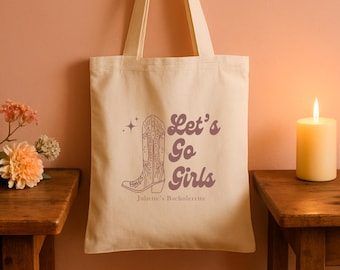 Cowgirl Tote Bag – Personalized Bachelorette Party Favor – Western Bride Gift – Cowgirl Themed Tote – Bridesmaid Gift Bag