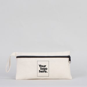 Custom Pencil Bags | Mini Cosmetic Cotton Bag | Linen School Pouches | Back To School Gifts | Zippered Bag | Multi Purpose Personalized bags