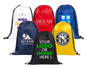 Personalized Logo Drawstring Bag: Custom Waterproof Polyester Backpack