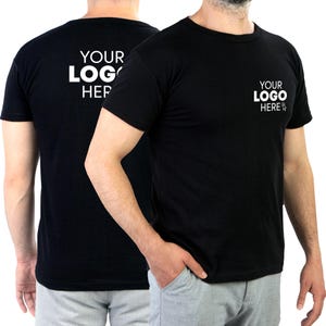 Custom Logo T-Shirt – Premium Unisex Work Shirt – Personalized Front and Back Printing – Company Uniform – Bulk Order Available