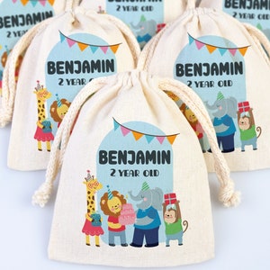 Happy Birthday Gİft Bags, Party Bags for first birthday, Personalized Bags - Custom Goodie Bags - Custom Name, Age, Date