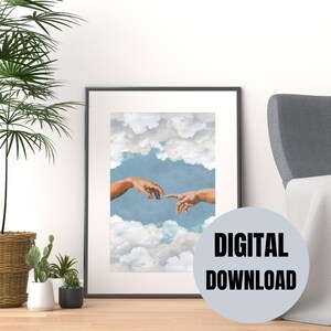 Le belle stampe d&#39;arte digitale delle mani arte pareti, parete stampabile arte, instant download