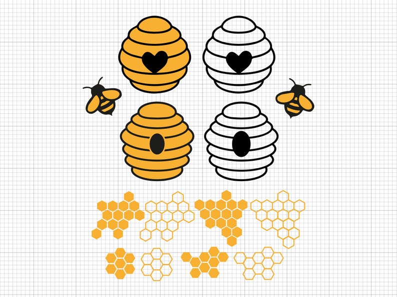Beehive Svg Png Pdf Ai Dxf File Download - Etsy