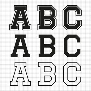 Varsity Font Svg Png Pdf Ai Dxf File Download
