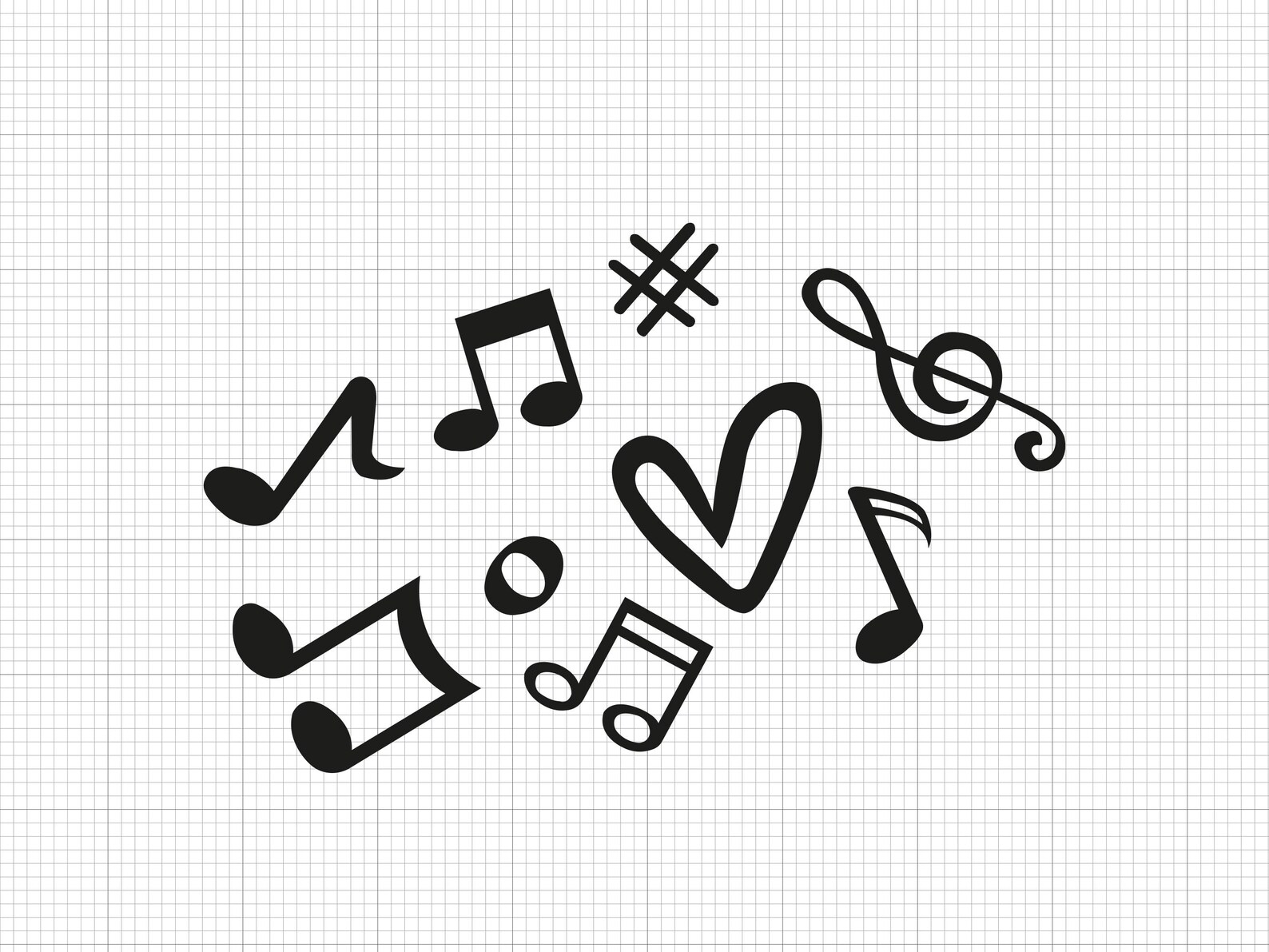 Music Notes Svg Png Ai Pdf Dxf File Download - Etsy