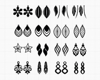 Earrings Svg Png Pdf Ai Dxf File Download