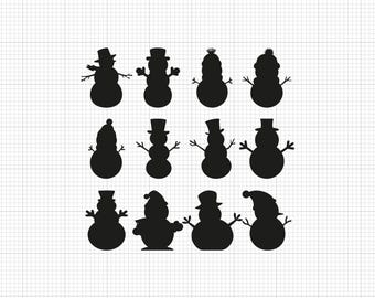 Schneemann geschnitten Datei - Png Pdf Ai Dxf