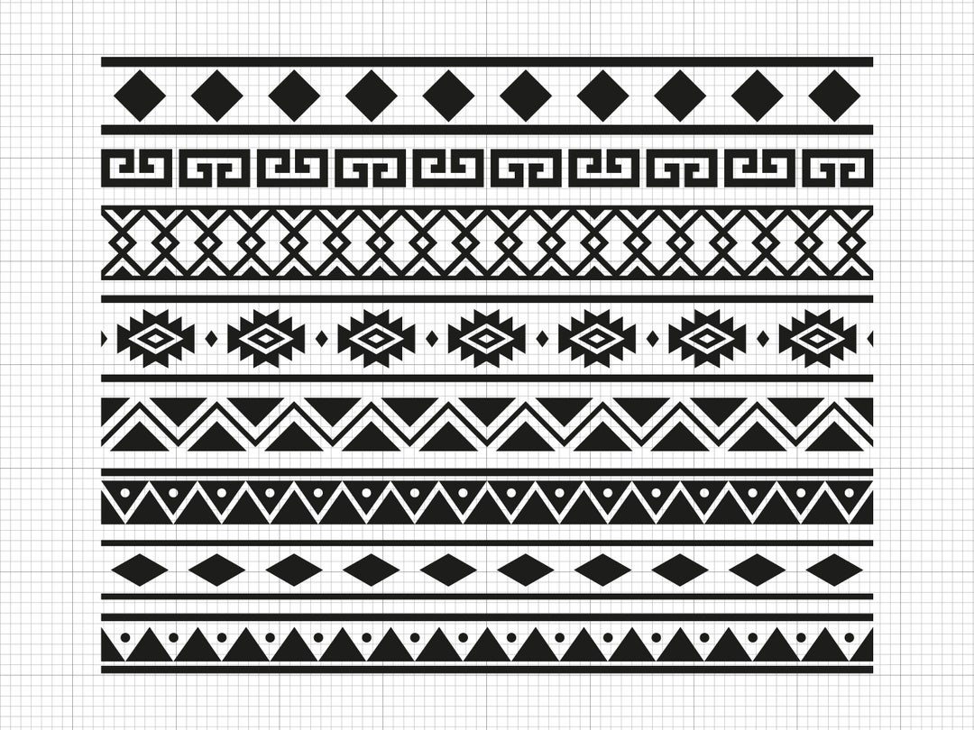Aztec Pattern Svg, Tribal Pattern Svg, Png, Dxf, Ai, Pdf File - Etsy