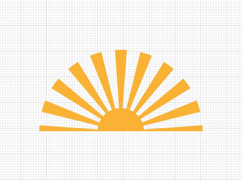 Sun Rise Dxf Sunrise Svg Png Pdf Ai Dxf File Download - Etsy