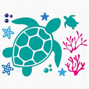 Descarga de archivos Svg, Png, Pdf, Ai, Dxf de tortuga marina