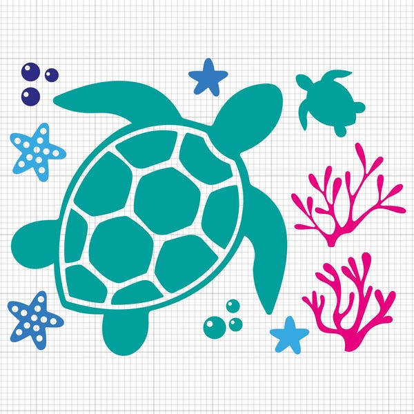 Sea Turtle Svg Png Pdf Ai Dxf File Download