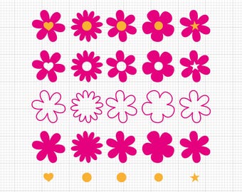 Daisy Svg Png Pdf Ai Dxf Plik do pobrania