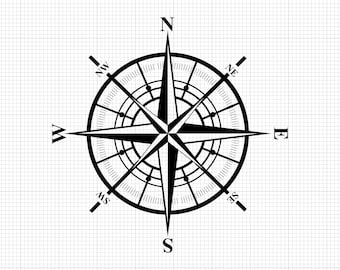 Descarga de archivos SVG, PNG, PDF, AI y DXF de brújula