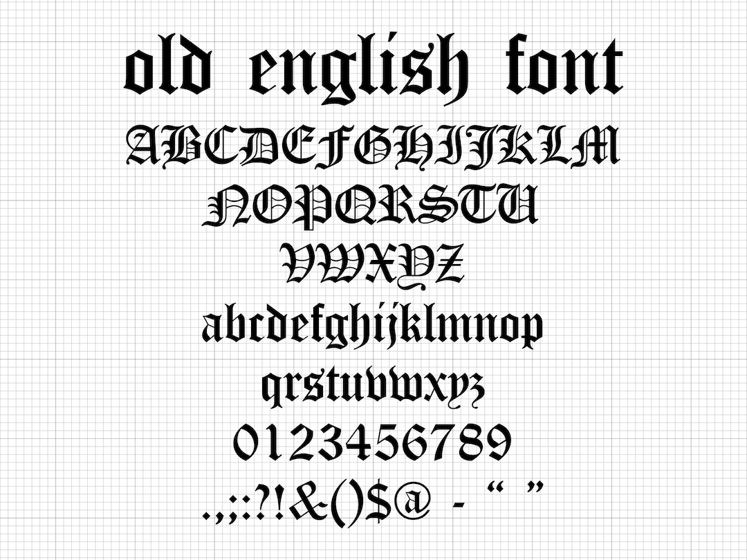 古英語フォント SVG PNG Pdf Ai Dxf ファイルのダウンロード - Etsy 日本