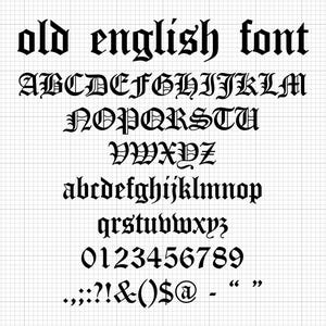 Old English Font Svg Png Pdf Ai Dxf File Download