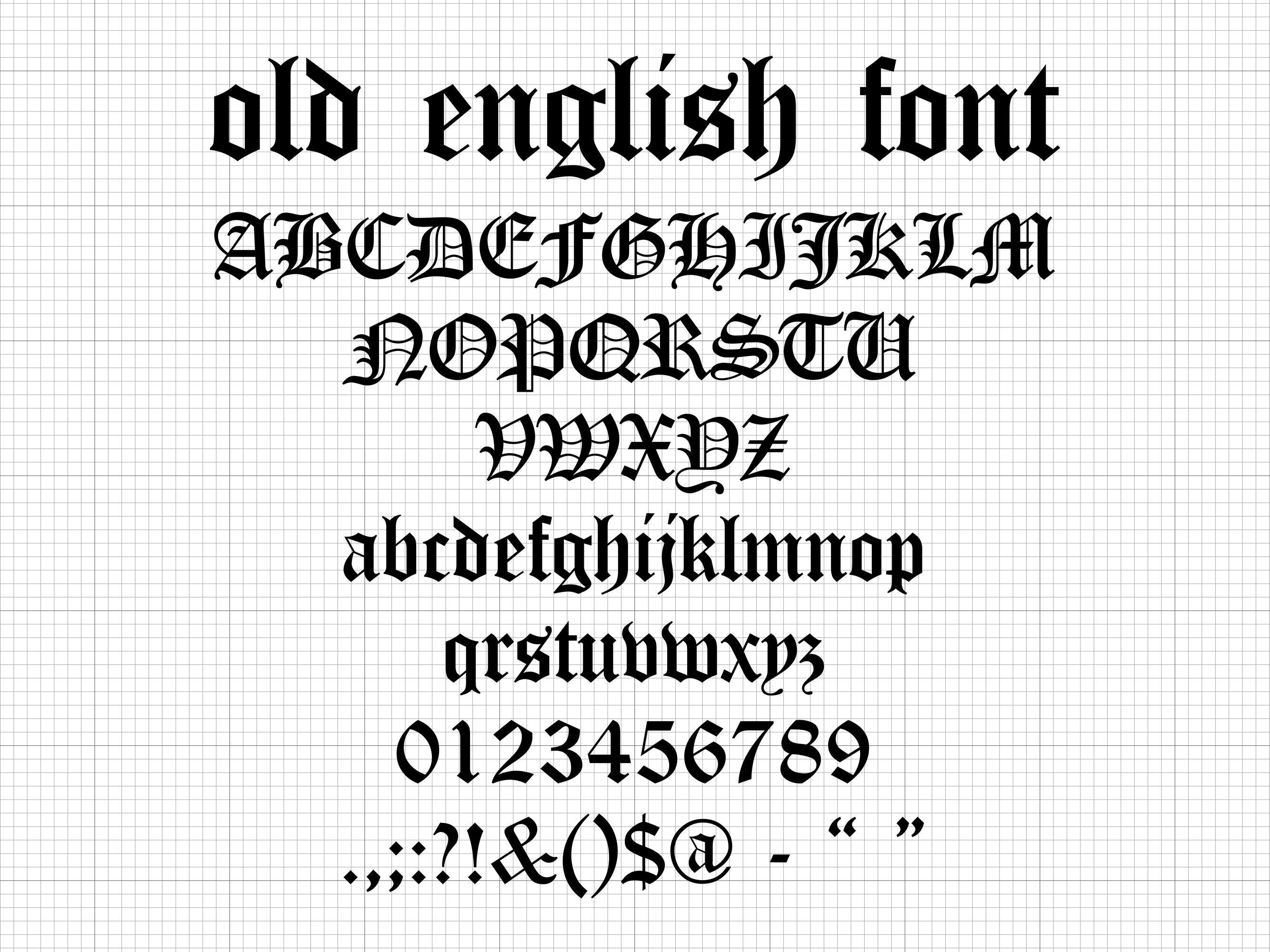 古英語フォント SVG PNG Pdf Ai Dxf ファイルのダウンロード - Etsy 日本