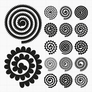 Rolled Flower Svg Png Pdf Ai Dxf File Download