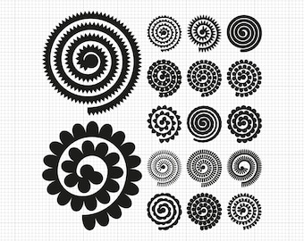 Descargar archivo Svg, Png, Pdf, Ai, Dxf de flor enrollada
