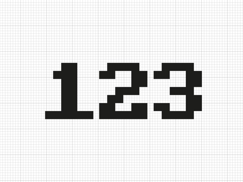 Pixel Font Svg Png Pdf Ai Dxf File Download - Etsy