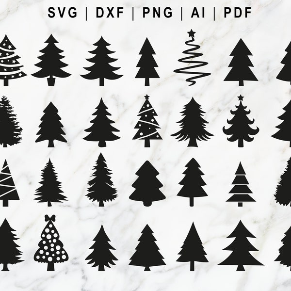 Merry Christmas Tree, Svg, Png, Ai, Pdf, Dxf File