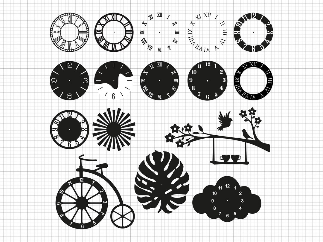 Library Clock Svg Wall Clock Svg Png Pdf Ai Dxf File Download - Etsy