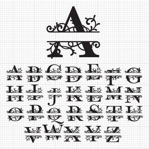 Split Monogram Svg Png Pdf Ai Dxf File Download