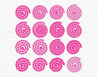 Rolled Flower Svg Png Pdf Ai Dxf File Download