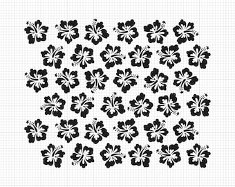 Hibiscus Flower Svg - Floral Design Element Files - Hawaiian Hawaii ...
