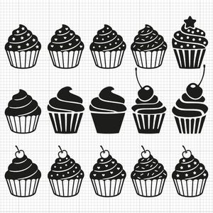 Téléchargement de fichier Cupcake Svg Pdf Ai Dxf
