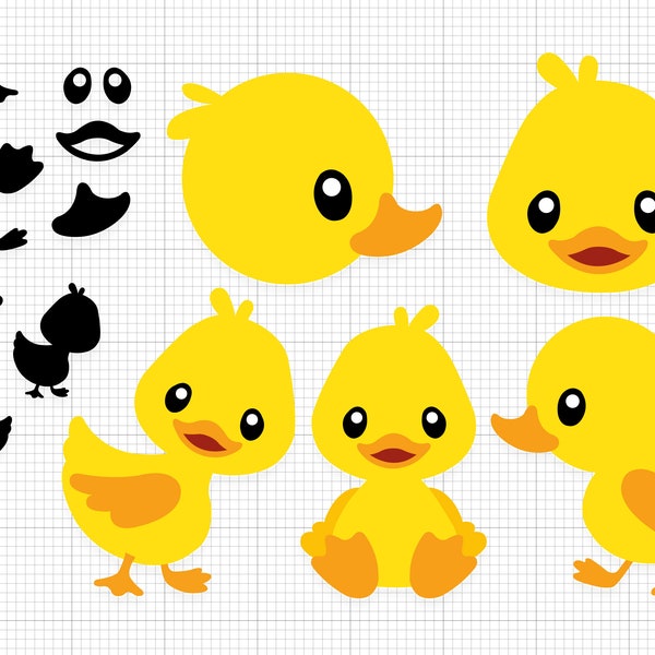 Duck Svg, Rubber Duck Svg, Animal Svg Cricut, Duck Layered Svg Silhouette, Instant Digital